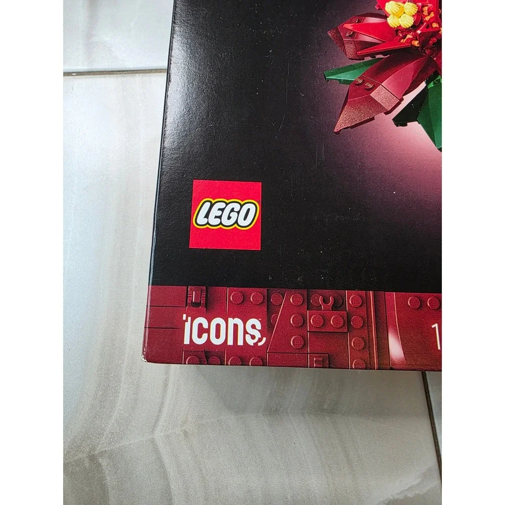 LEGO Icons Botanical Collection Poinsettia 10370‎ Building Set 608 Pieces New F1